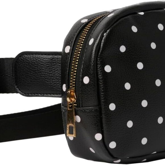 Minnie Mouse Polka Dot Faux Leather Crossbody Fanny Pack for Women - Water Resis - Picture 3 of 9